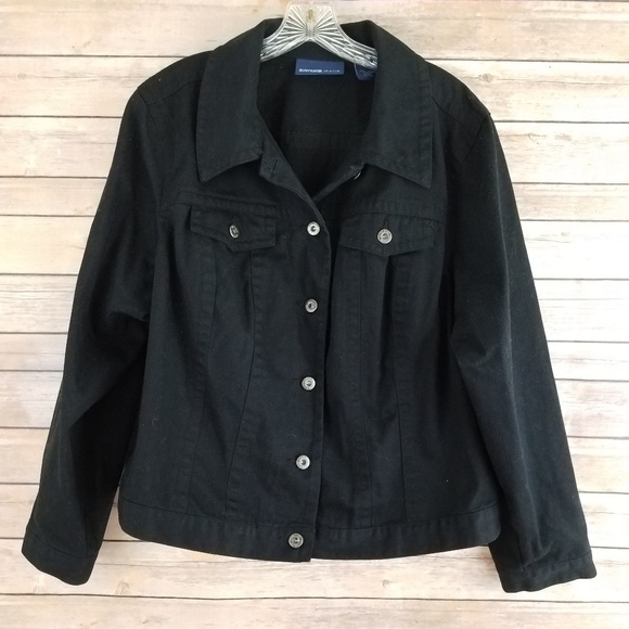 avenue jeans Jackets & Blazers - Avenue Jeans Black Denim Jean Jacket